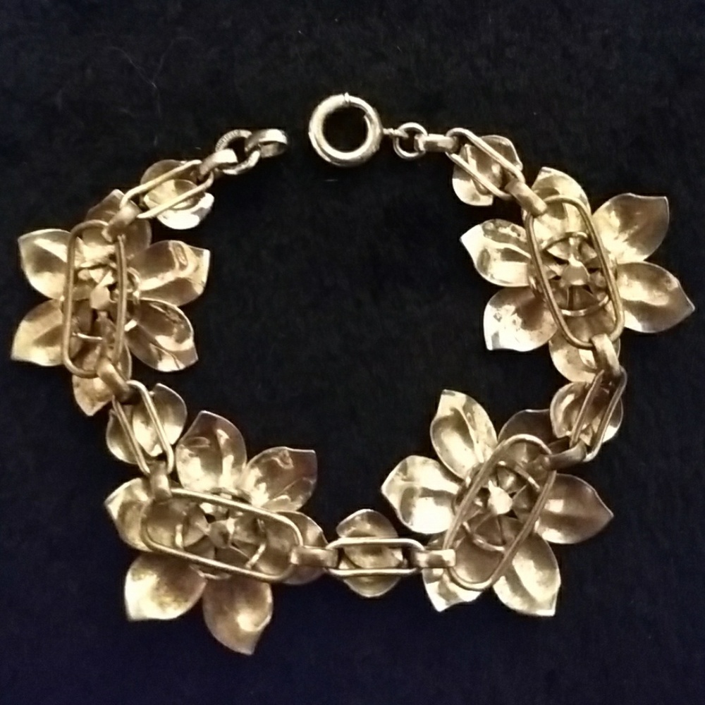Vintage sterling bracelet signed - Picture 3 of 6
